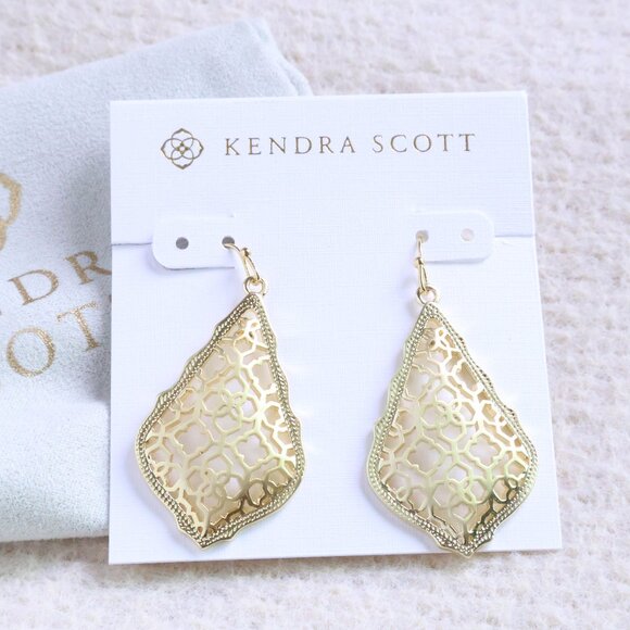 Kendra Scott Gold Filigree Mix Earrings - Addie - Picture 1 of 2